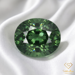 Natural Green Sapphire | 0.52 Carat Oval Cut | Fine Green Corundum Gemstone