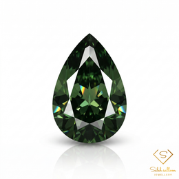 Natural Green Sapphire | 0.43 Carat Pear Cut | Fine Green Corundum Gemstone