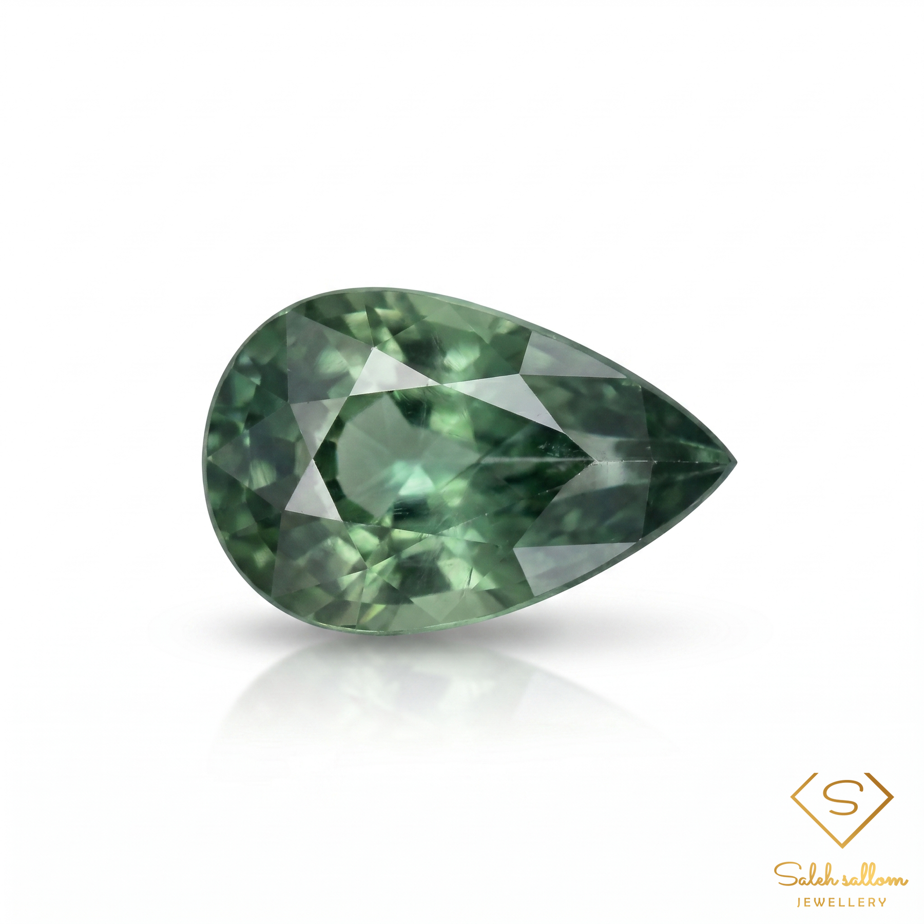 Natural Green Sapphire | 0.51 Carat Pear Cut | Fine Green Corundum Gemstone