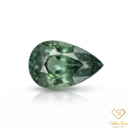 Natural Green Sapphire | 0.51 Carat Pear Cut | Fine Green Corundum Gemstone