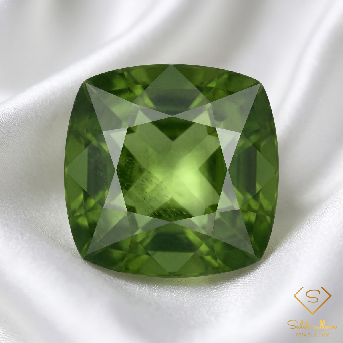Natural Green Sapphire | 0.59 Carat Cushion Cut | Fine Green Corundum Gemstone