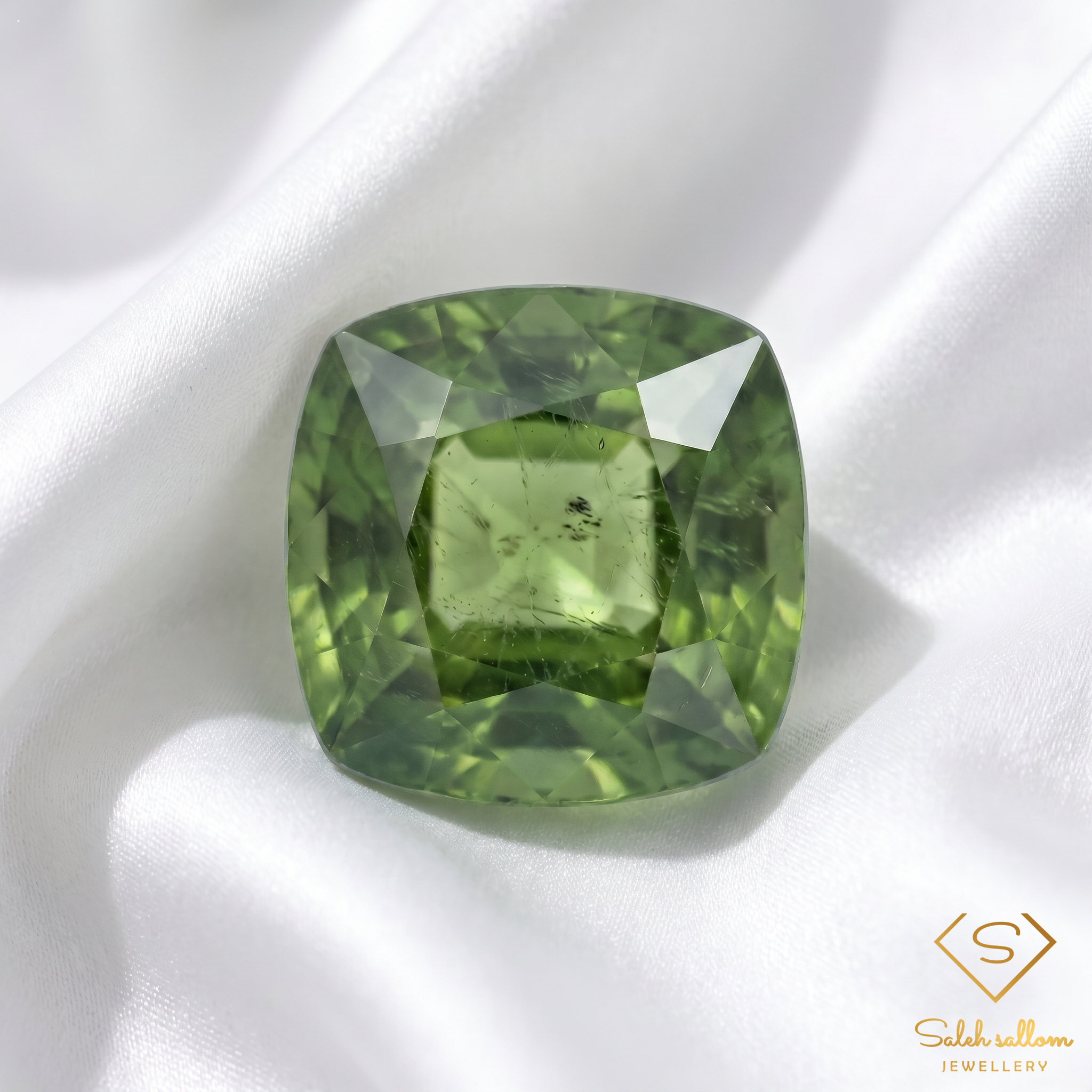 Natural Green Sapphire | 0.97 Carat Cushion Brilliant Cut | Premium Green Corundum Gemstone Secondary image