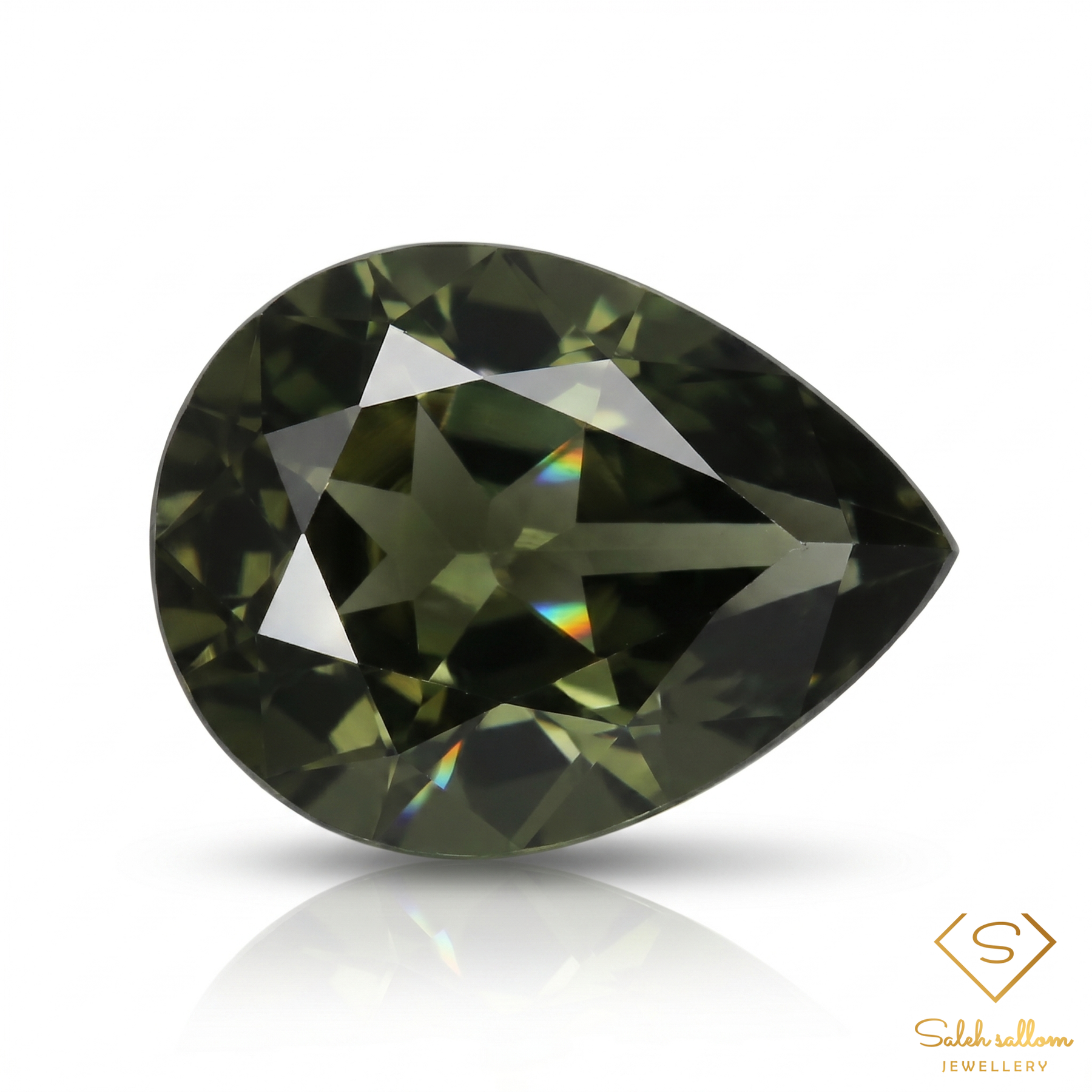 Natural Green Sapphire | 0.83 Carat Pear Mixed Cut | Fine Corundum Gemstone