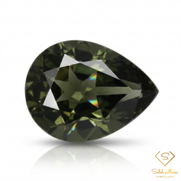 Natural Green Sapphire | 0.83 Carat Pear Mixed Cut | Fine Corundum Gemstone