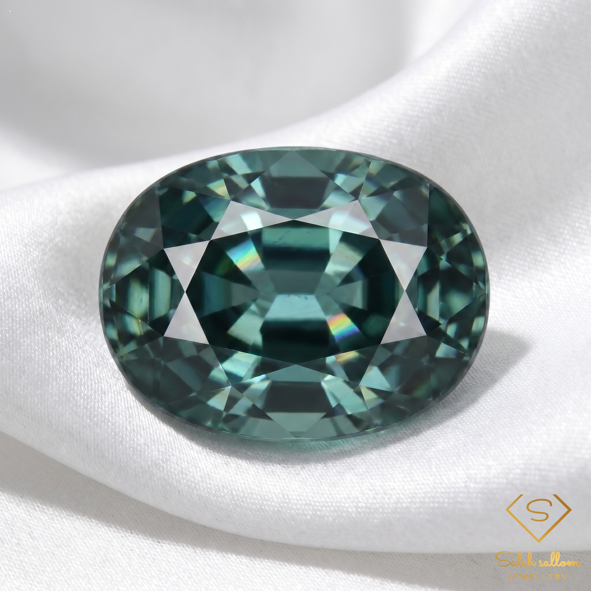 Natural Blue-Green Sapphire | 0.47 Carat Oval Brilliant Cut | Premium Teal Corundum Gemstone Secondary image
