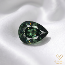 Natural Blue-Green Sapphire | 0.57 Carat Pear Mixed Cut | Fine Corundum Gemstone