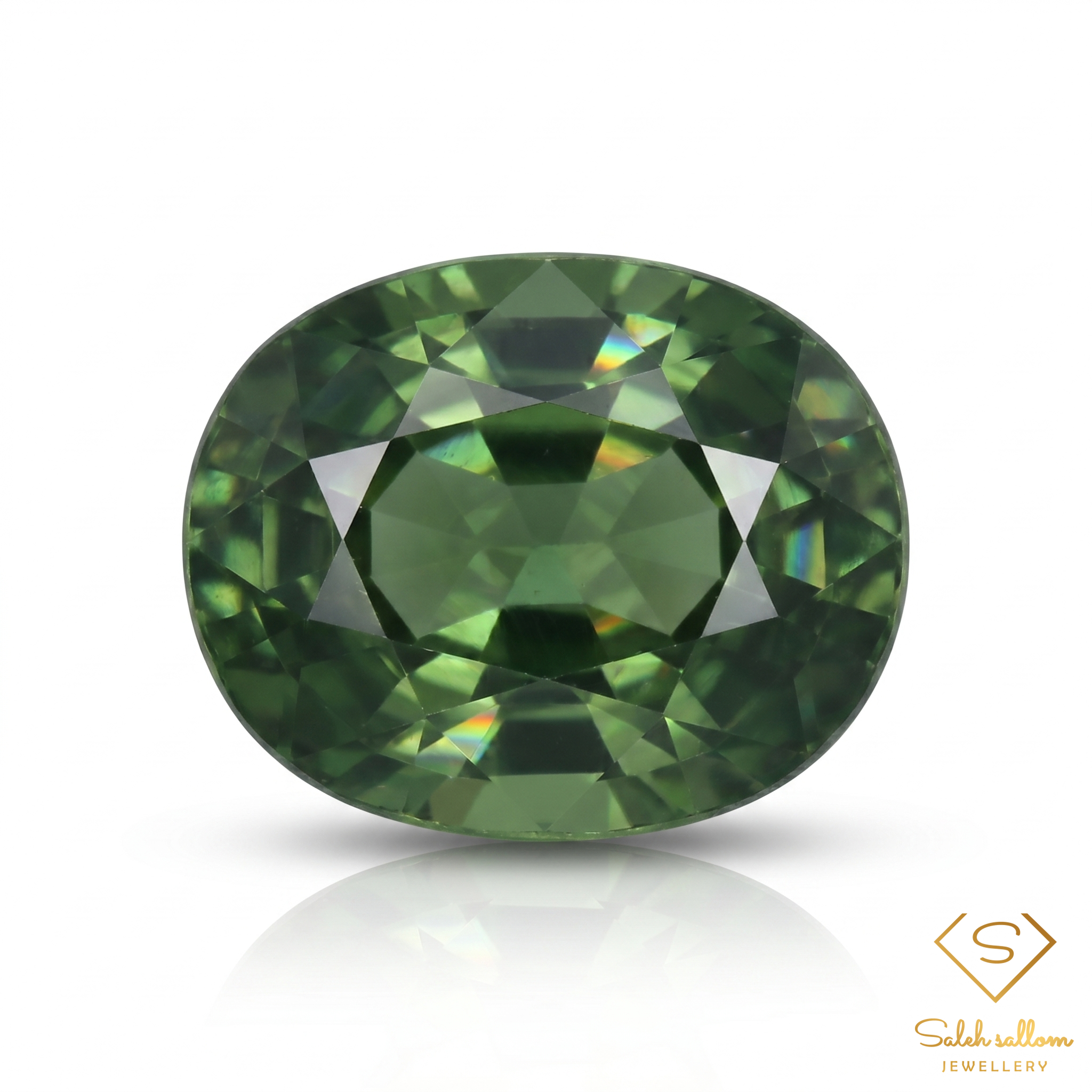 Natural Blue-Green Sapphire | 1.60 Carat Oval Brilliant Cut | Premium Teal Corundum Gemstone Main image