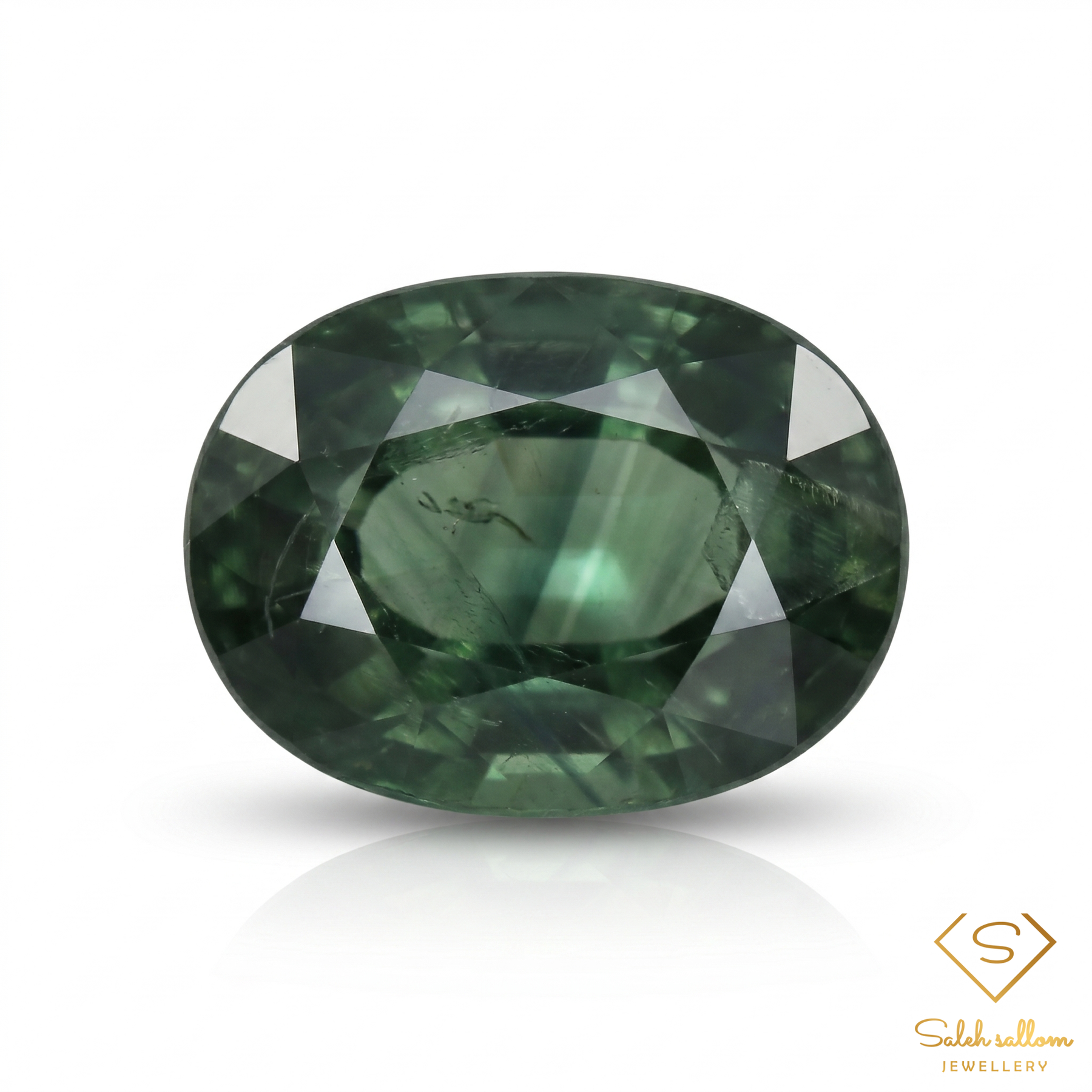 Natural Green Sapphire | 0.44 Carat Oval Mixed Cut | Fine Corundum Gemstone