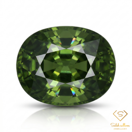 Natural Green Sapphire | 0.64 Carat Oval Mixed Cut | Fine Corundum Gemstone