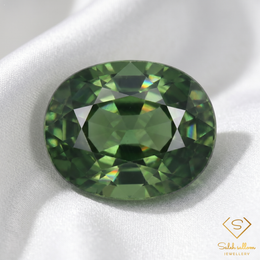Natural Blue-Green Sapphire | 0.76 Carat Oval Mixed Cut | Fine Corundum Gemstone