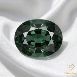 Natural Green Sapphire | 1.64 Carat Oval Mixed Cut | Fine Corundum Gemstone