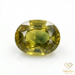 Natural Yellow-Green Sapphire | 1.69 Carat Oval Mixed Cut | Fine Corundum Gemstone