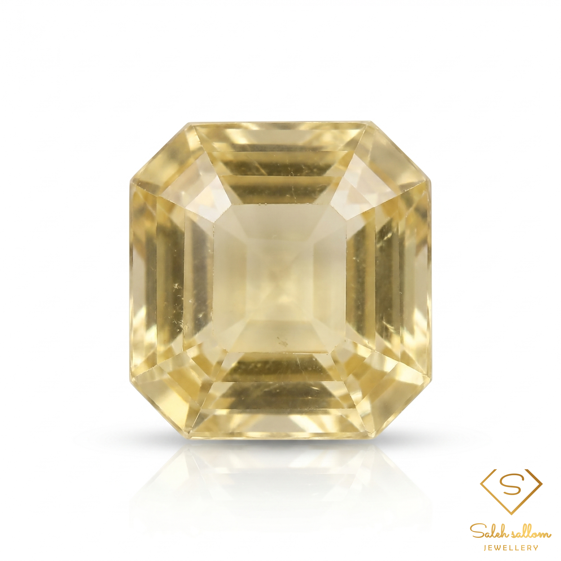 Natural Yellow Sapphire | 0.54 Carat Asscher Step Cut | Fine Corundum Gemstone