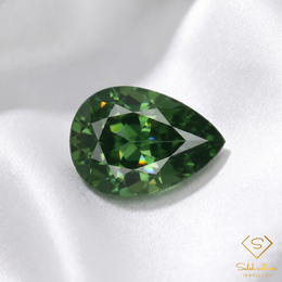 Natural Green Sapphire | 1.66 Carat Pear Mixed Cut | Fine Corundum Gemstone