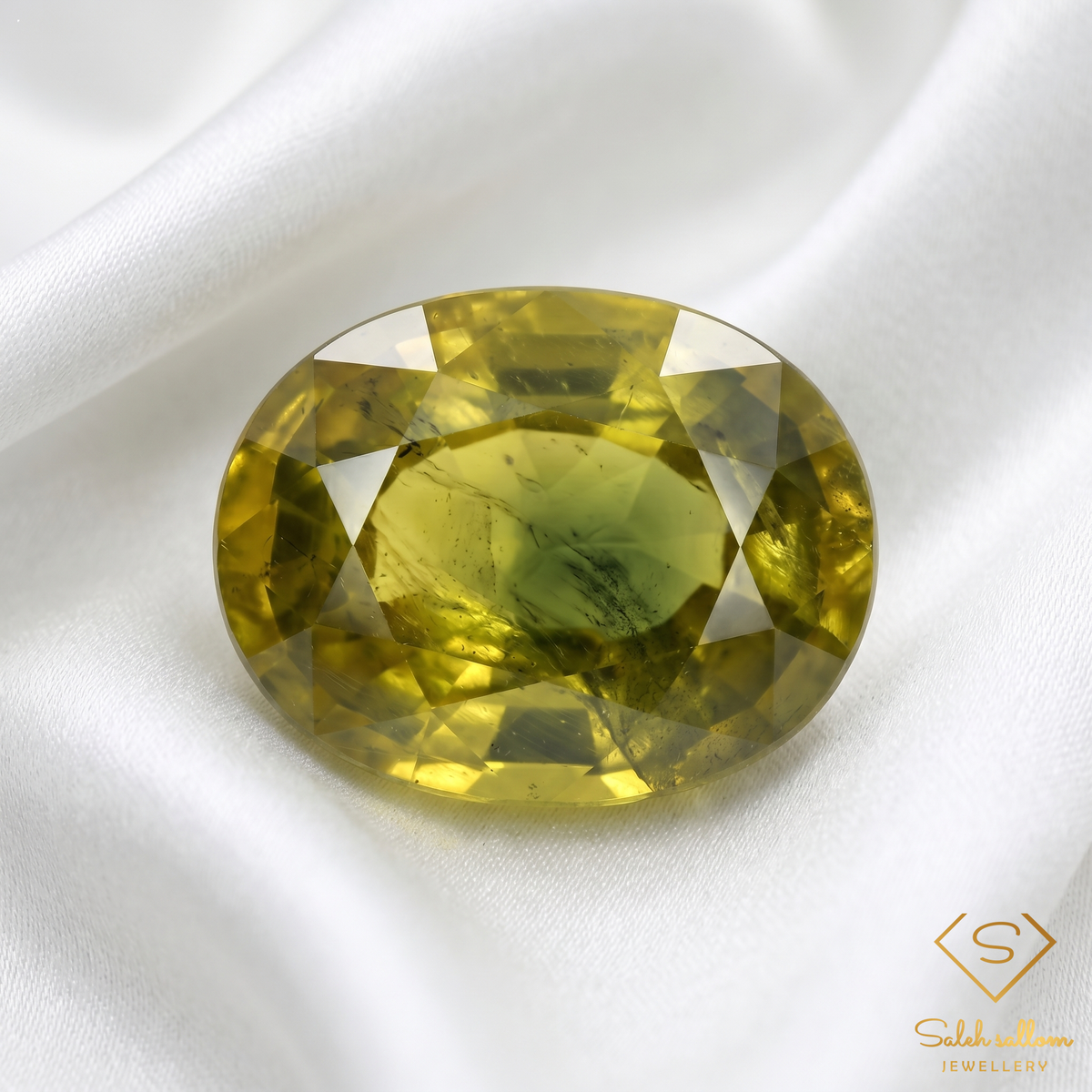 Natural Yellow-Green Sapphire | 1.69 Carat Oval Mixed Cut | Transparent Corundum Gemstone
