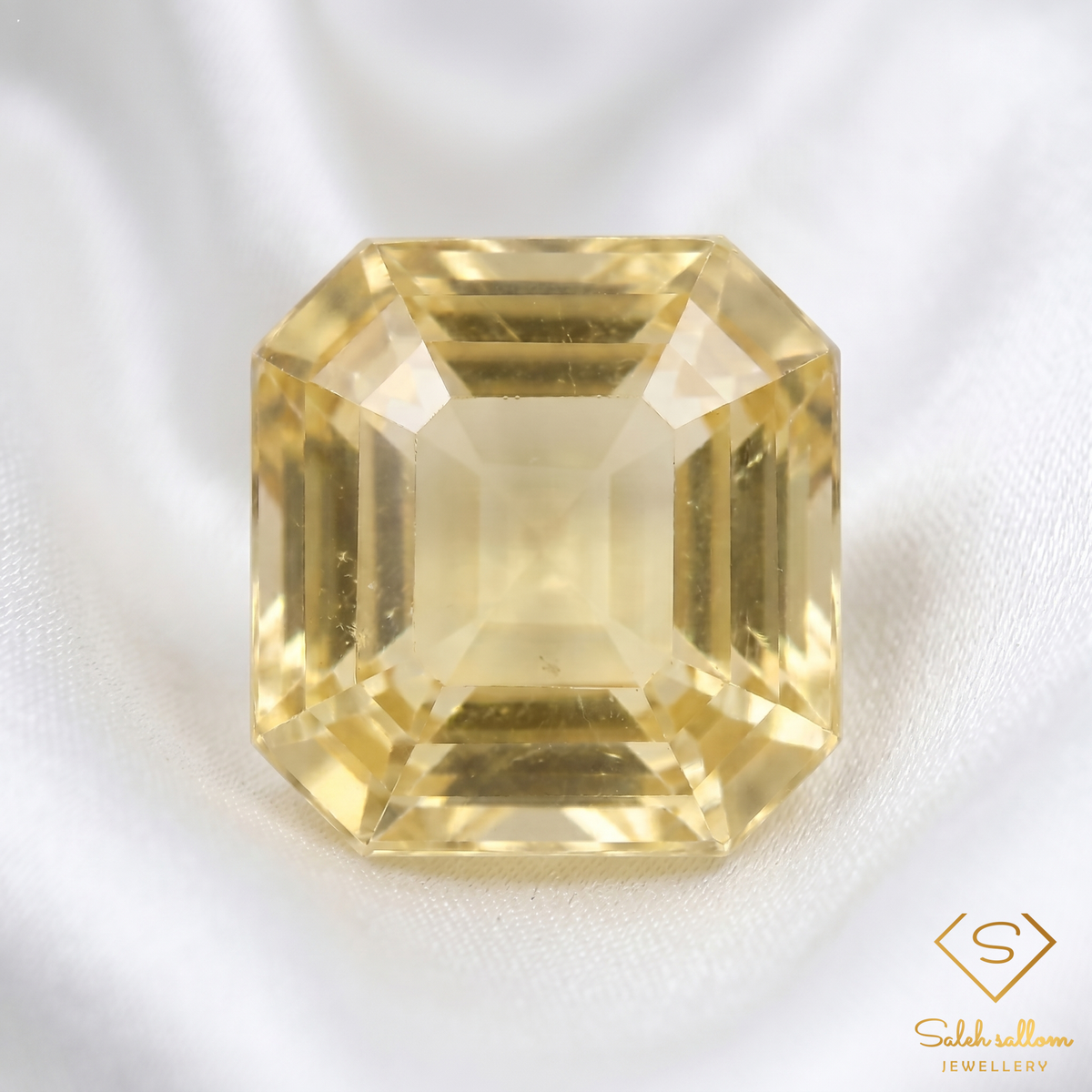 Natural Yellow Sapphire | 0.54 Carat Asscher Step Cut | Fine Corundum Gemstone