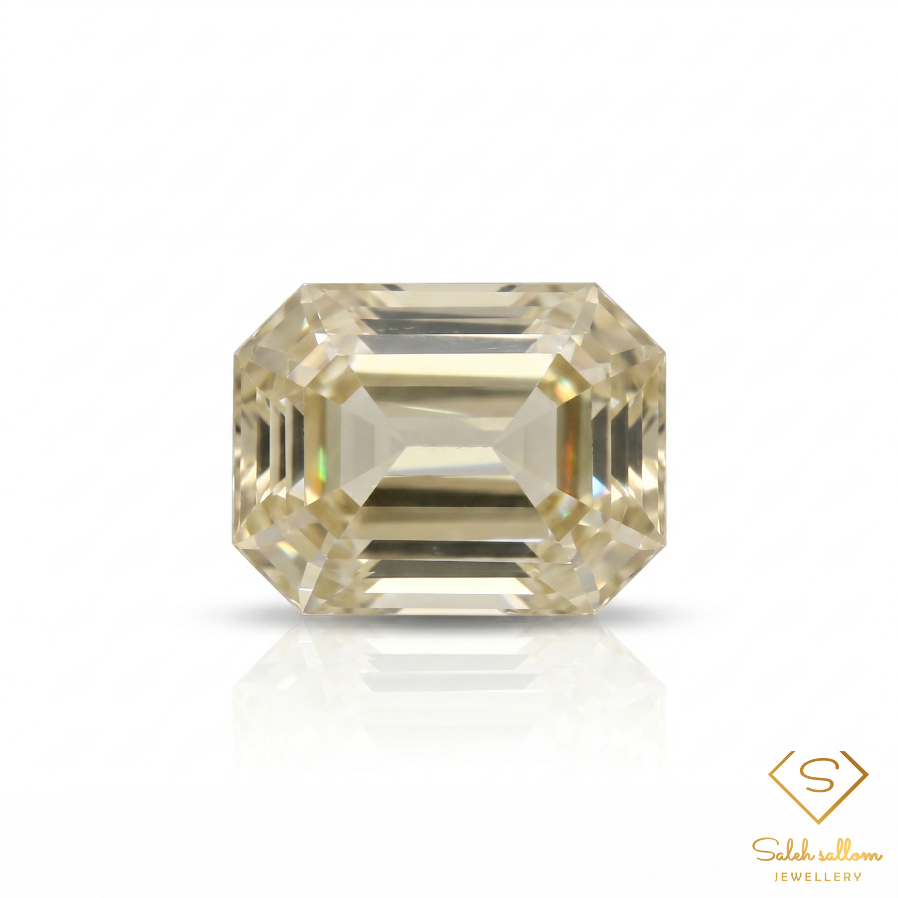 Natural Yellow Sapphire | 0.56 Carat Emerald Step Cut | Fine Corundum Gemstone
