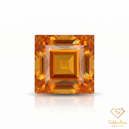 Natural Orange Sapphire | 0.76 Carat Square Step Cut | Fine Corundum Gemstone