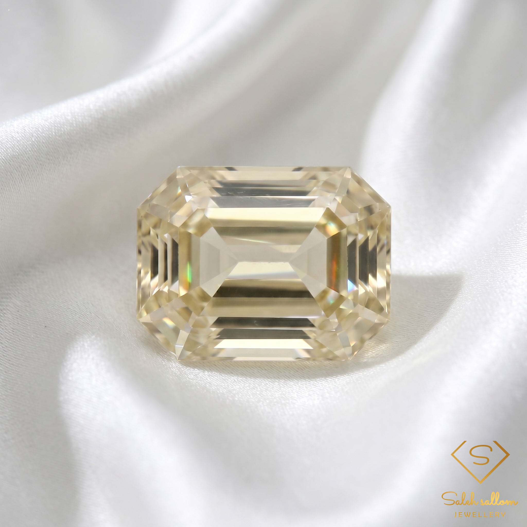 Natural Yellow Sapphire | 0.56 Carat Emerald Cut | Light Yellow Corundum Gemstone Secondary image