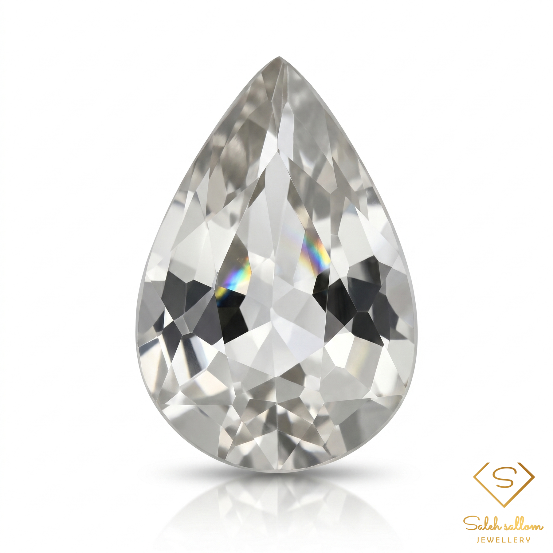 Natural White Sapphire | 1.08 Carat Pear Mixed Cut | Fine Corundum Gemstone
