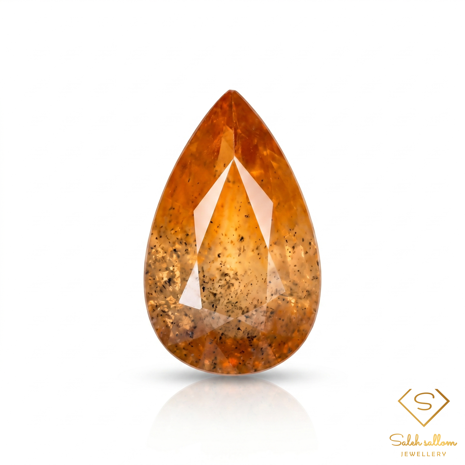 Natural Orange Sapphire | 1.28 Carat Pear Mixed Cut | Fine Corundum Gemstone