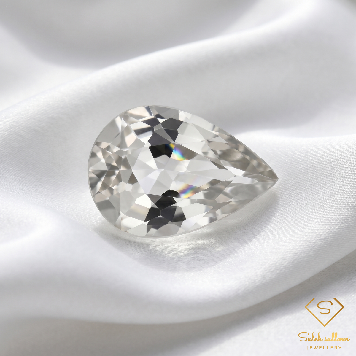 Natural White Sapphire | 1.08 Carat Pear Mixed Cut | Fine Corundum Gemstone