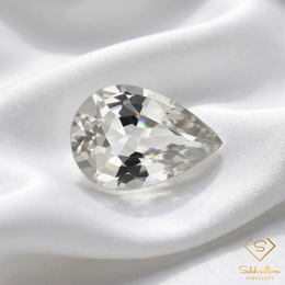 Natural White Sapphire | 1.08 Carat Pear Mixed Cut | Fine Corundum Gemstone