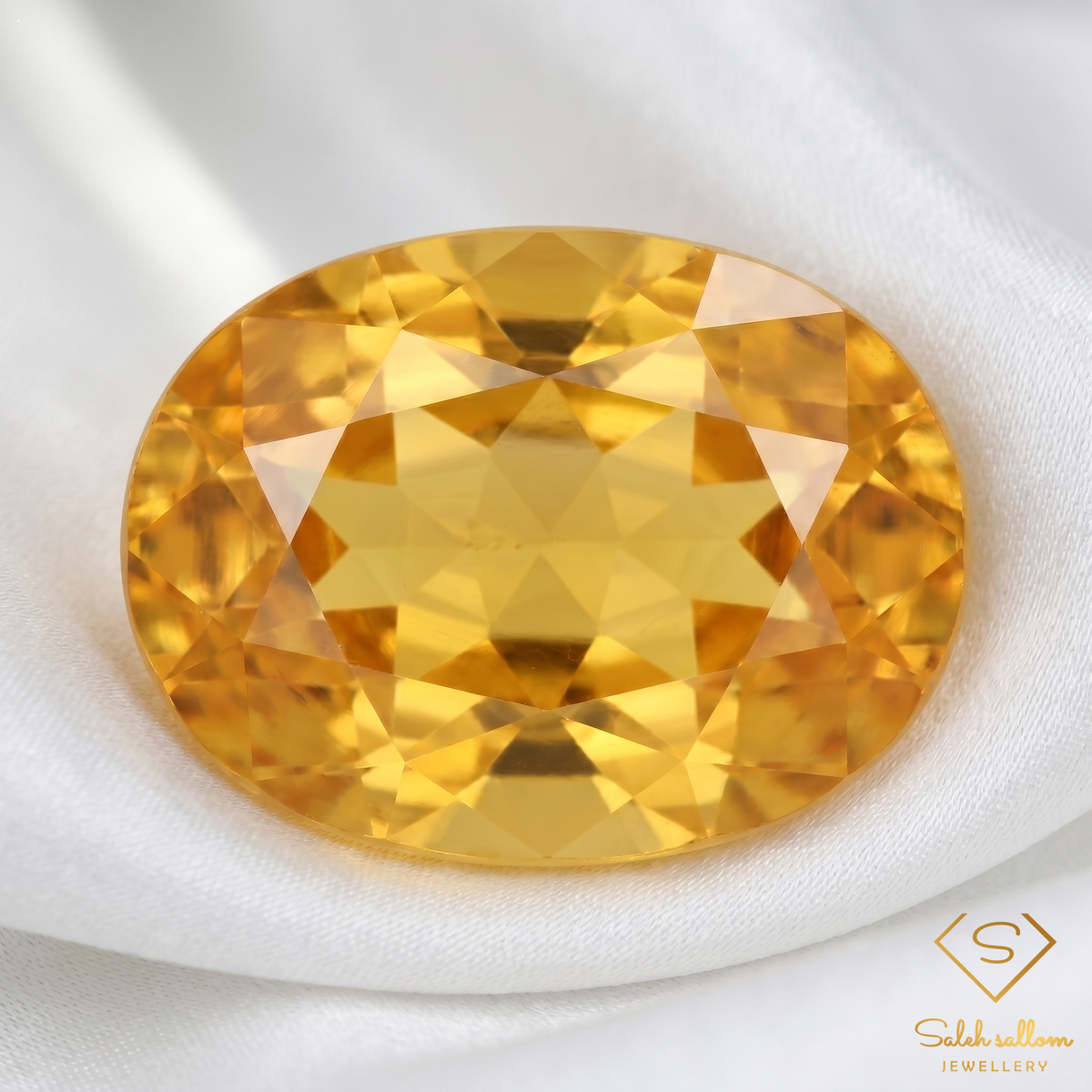 Natural Yellow Sapphire | 1.04 Carat Oval Mixed Cut | Golden Yellow Corundum Gemstone