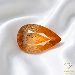 Natural Orange Sapphire | 1.28 Carat Pear Mixed Cut | Fine Corundum Gemstone