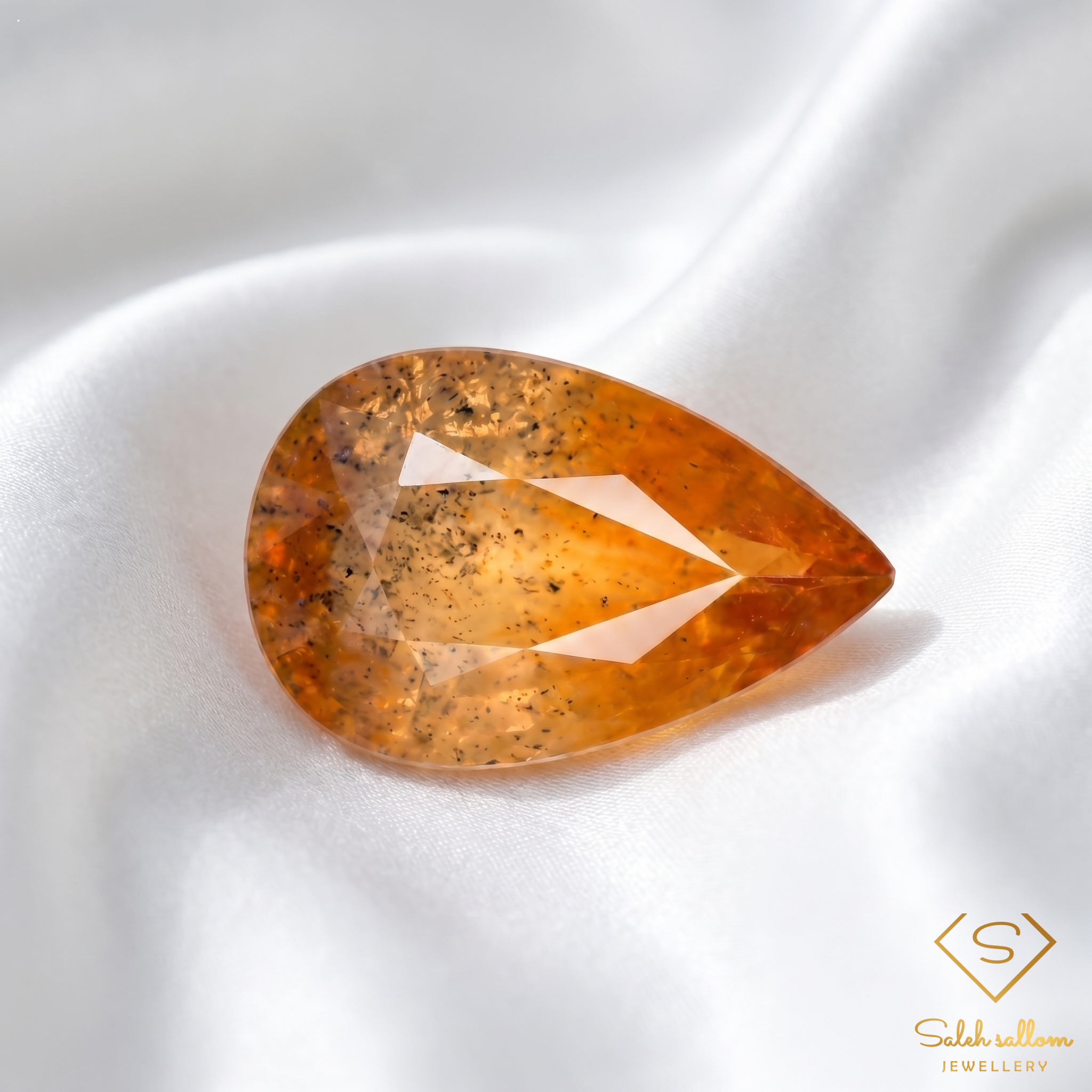 Natural Orange Sapphire | 1.28 Carat Pear Mixed Cut | Orange Corundum Gemstone Secondary image