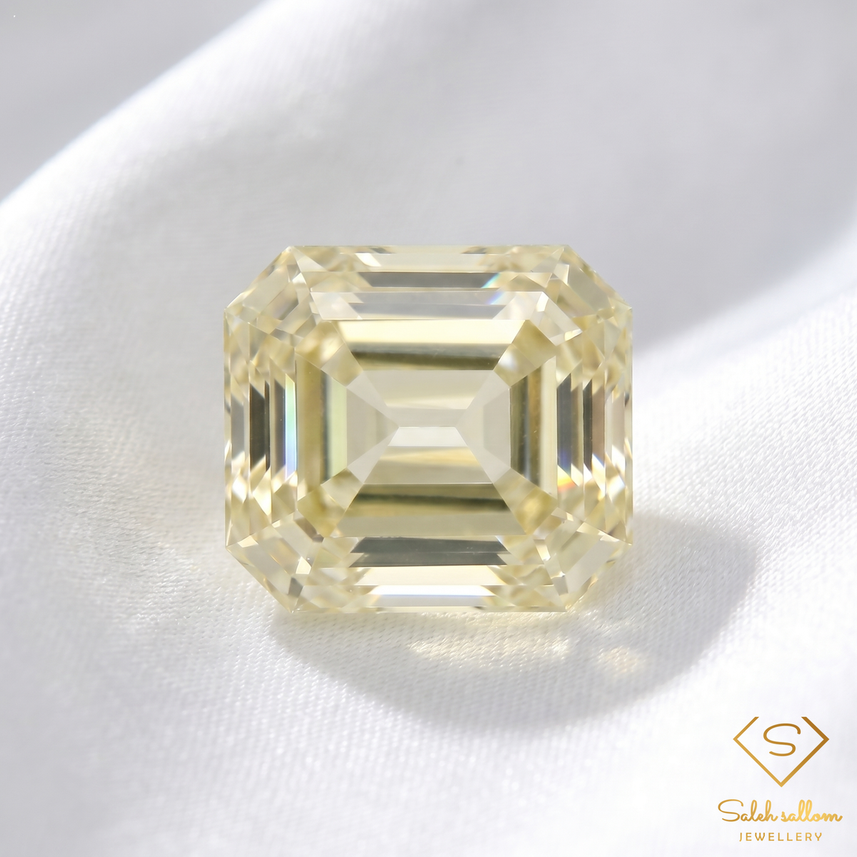 Natural Yellow Sapphire | 0.56 Carat Emerald Step Cut | Fine Corundum Gemstone
