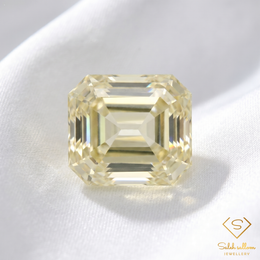 Natural Yellow Sapphire | 0.56 Carat Emerald Step Cut | Fine Corundum Gemstone