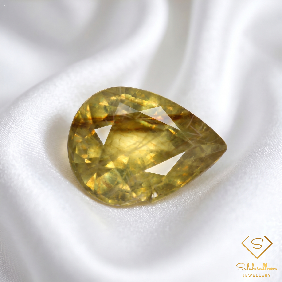 Natural Yellow Sapphire | 3.21 Carat Pear Cut | Collector's Corundum Gemstone