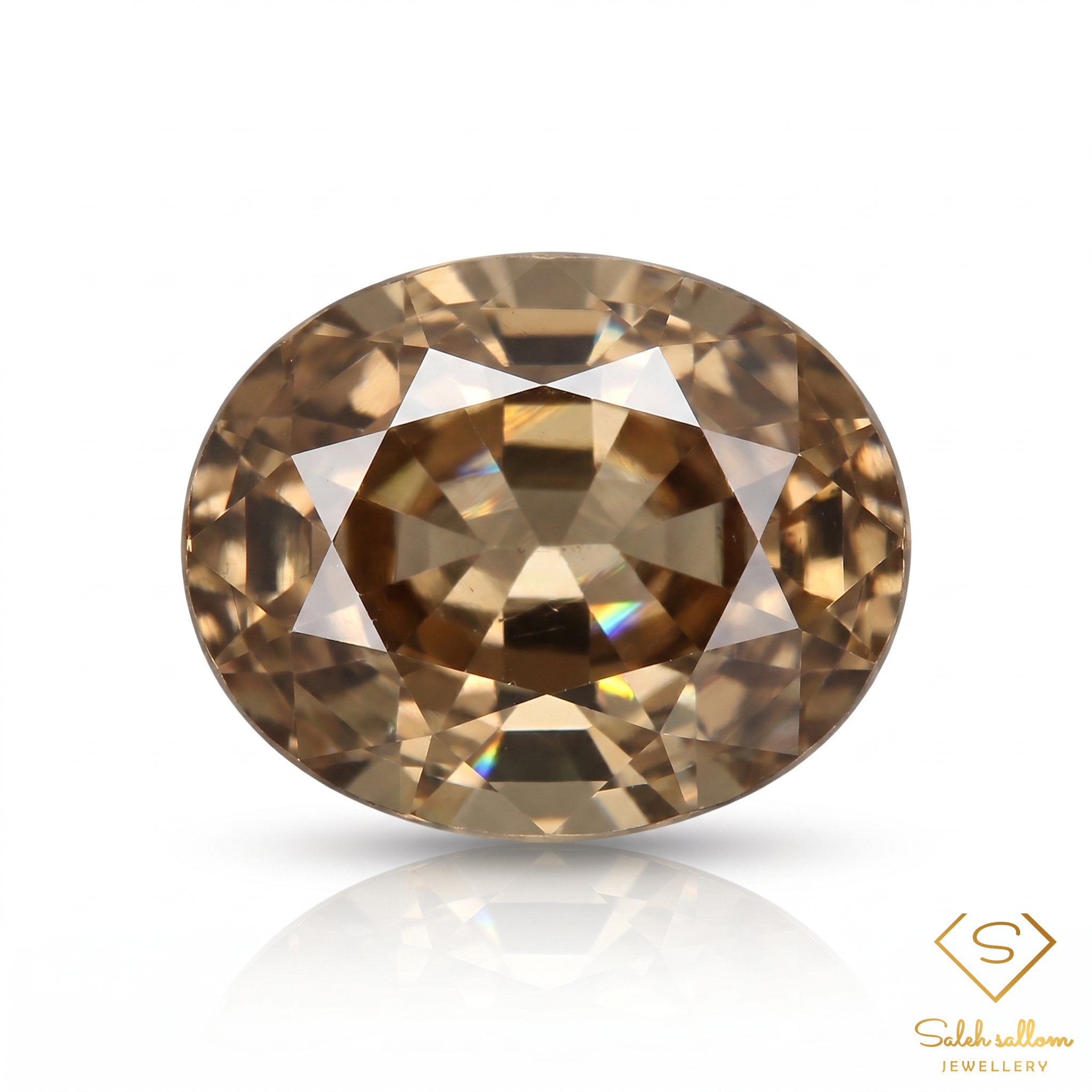 Natural Champagne Sapphire | 0.54 Carat Oval Cut | Elegant Earth-Tone Corundum Gemstone Main image