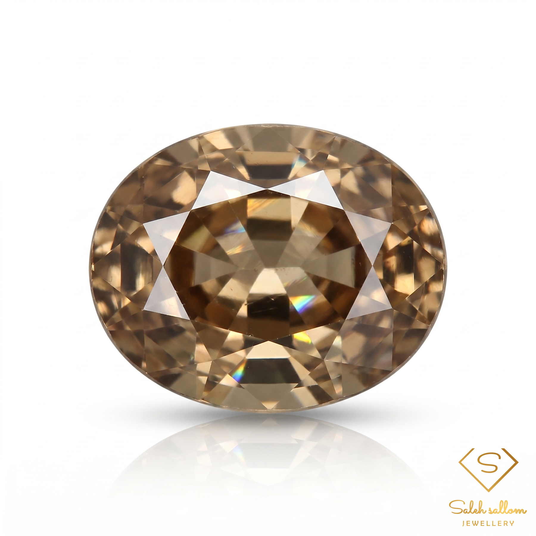 Natural Champagne Sapphire | 0.54 Carat Oval Cut | Elegant Earth-Tone Corundum Gemstone