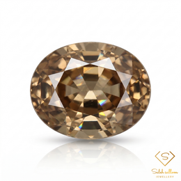 Natural Champagne Sapphire | 0.54 Carat Oval Cut | Elegant Earth-Tone Corundum Gemstone