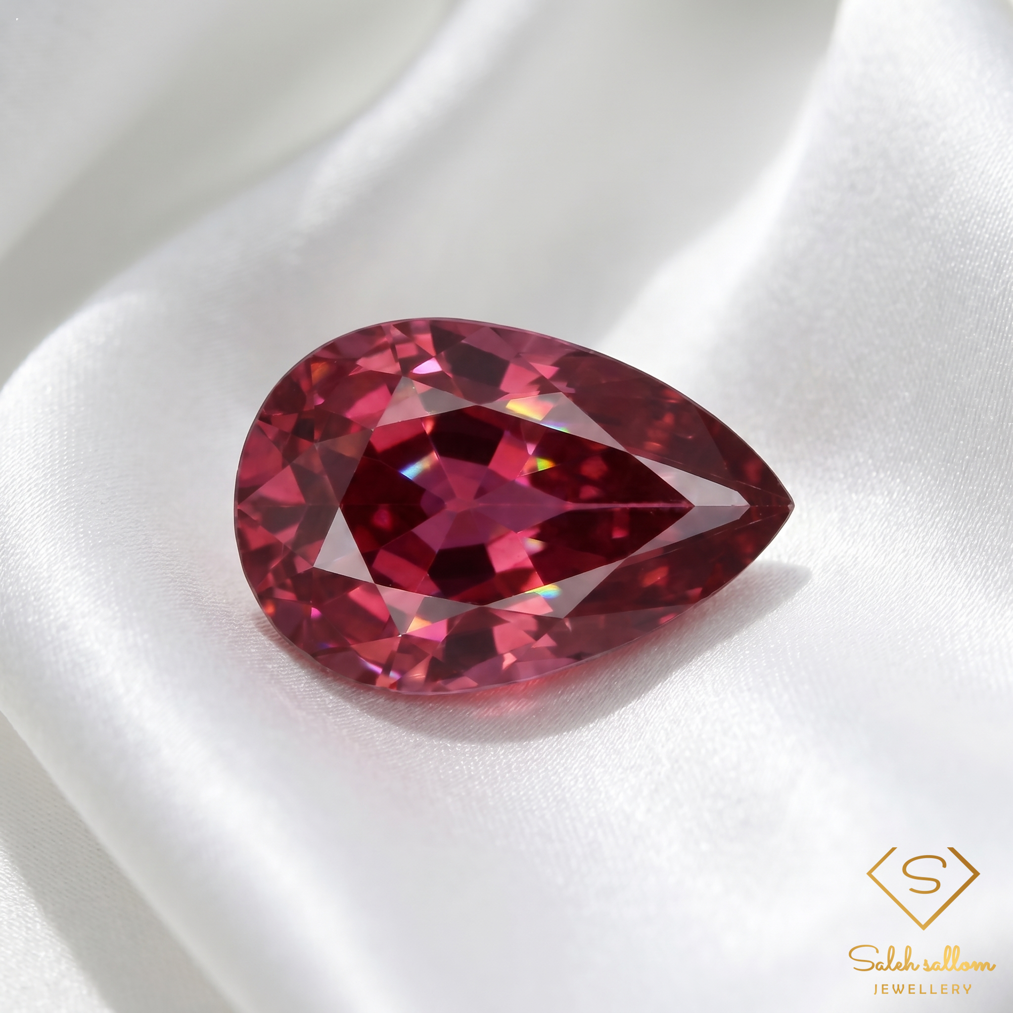 Natural Purplish Red Sapphire | 0.69 Carat Pear Cut | Fine Corundum Gemstone Secondary image