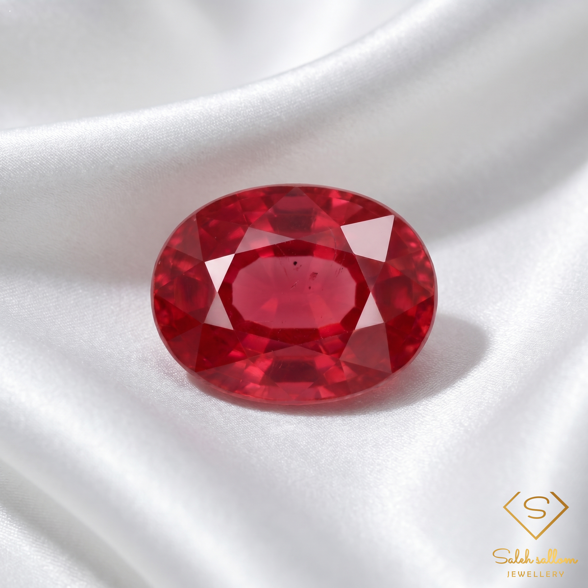 Natural Vivid Red Sapphire | 1.33 Carat Oval Cut | Fine Corundum Gemstone