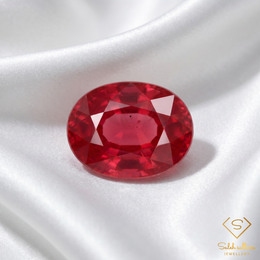 Natural Vivid Red Sapphire | 1.33 Carat Oval Cut | Fine Corundum Gemstone