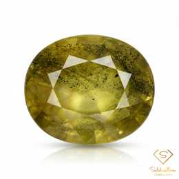 Natural Yellow Sapphire with Dendritic Inclusions | 1.29 Carat Oval Cut | Unique Collector's Corundum Gemstone