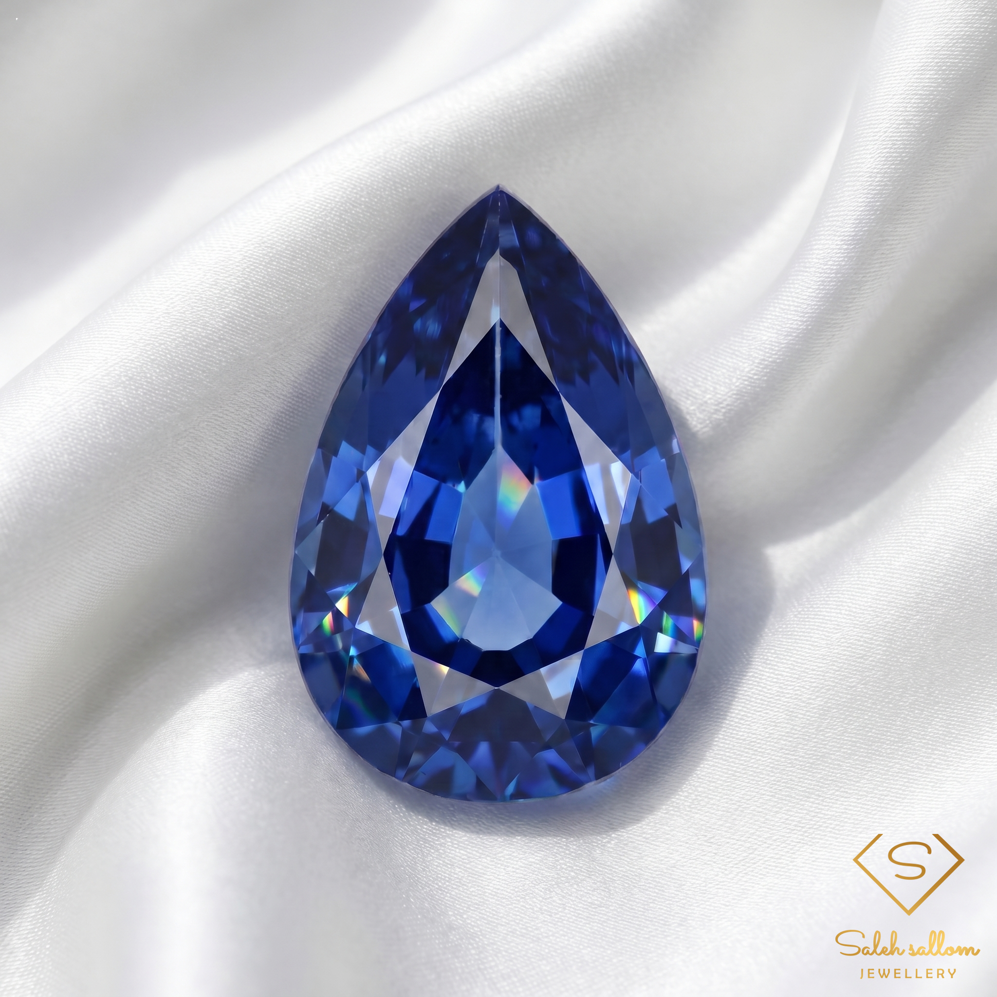 Natural Blue Sapphire | 0.61 Carat Pear Mixed Cut | Fine Corundum Gemstone Secondary image