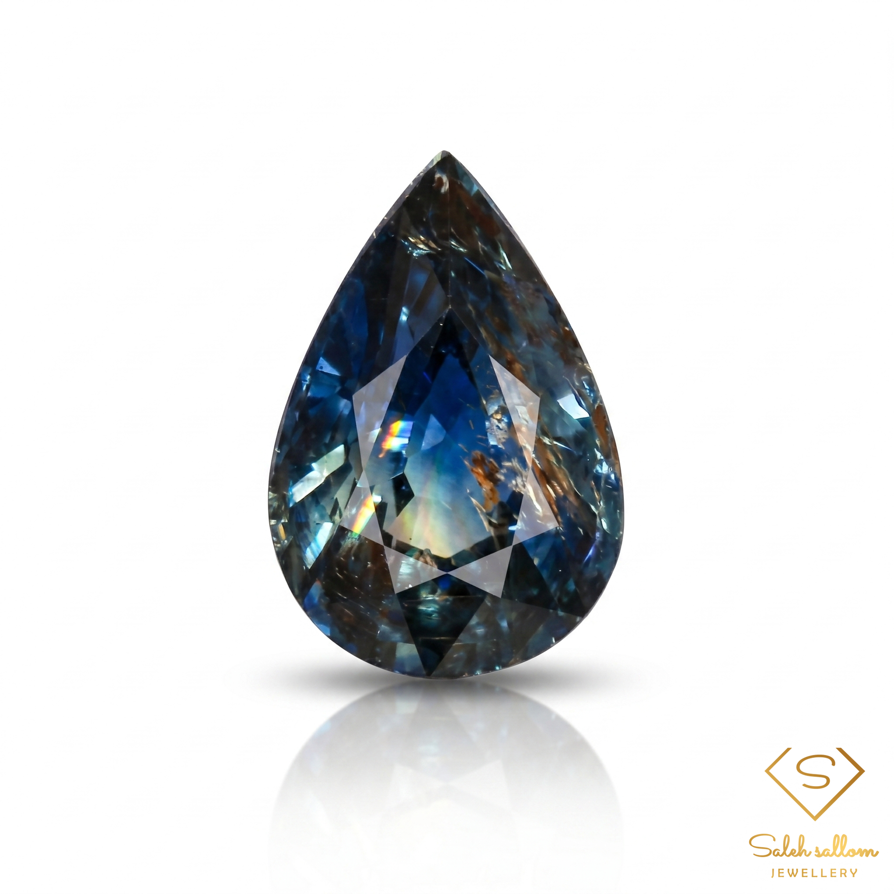 Natural Blue Sapphire | 0.47 Carat Pear Mixed Cut | Included Collector's Corundum Gemstone