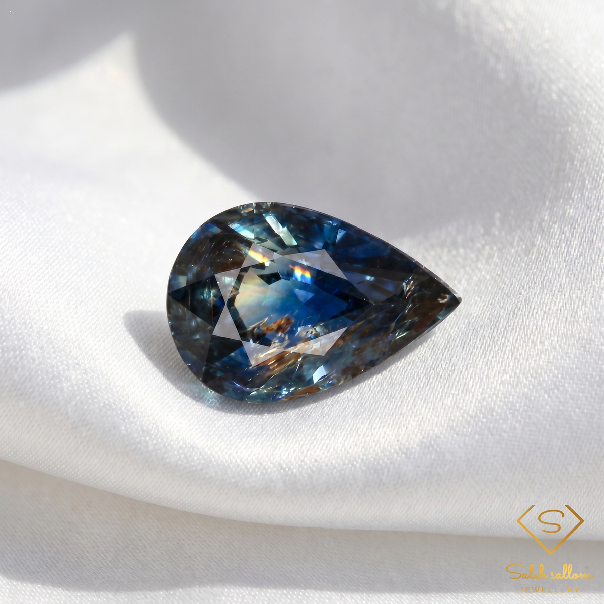 Natural Blue Sapphire | 0.47 Carat Pear Mixed Cut | Included Collector's Corundum Gemstone