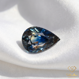 Natural Blue Sapphire | 0.47 Carat Pear Mixed Cut | Included Collector's Corundum Gemstone