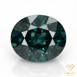 Natural Blue-Green Sapphire | 1.09 Carat Oval Mixed Cut | Fine Teal Corundum Gemstone