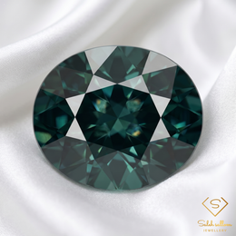 Natural Blue-Green Sapphire | 1.09 Carat Oval Mixed Cut | Fine Teal Corundum Gemstone