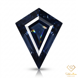 Natural Blue Sapphire | 1.72 Carat Fancy Shield Step Cut | Deep Royal Blue Collector's Gemstone