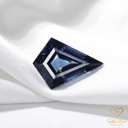 Natural Blue Sapphire | 1.72 Carat Fancy Shield Step Cut | Deep Royal Blue Collector's Gemstone