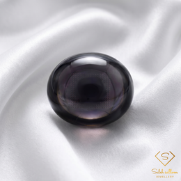 Natural Black Star Sapphire | 0.98 Carat Oval Cabochon | Rare Collector's Gemstone