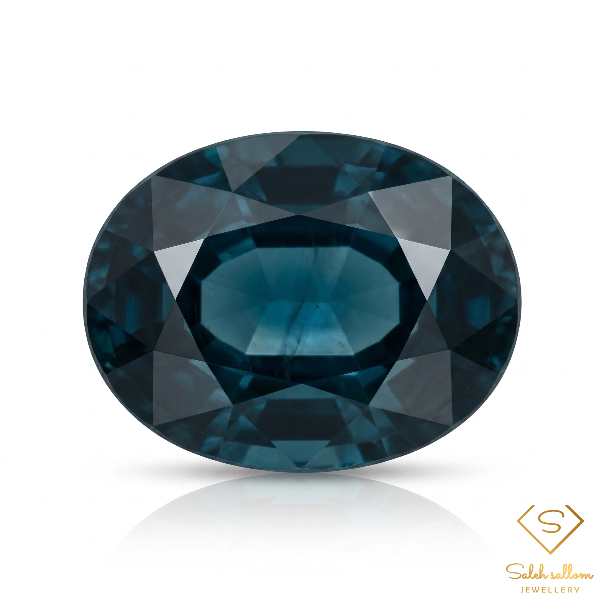 Natural Teal Blue Sapphire | 0.30 Carat Oval Mixed Cut | Fine Collector Gemstone Main image